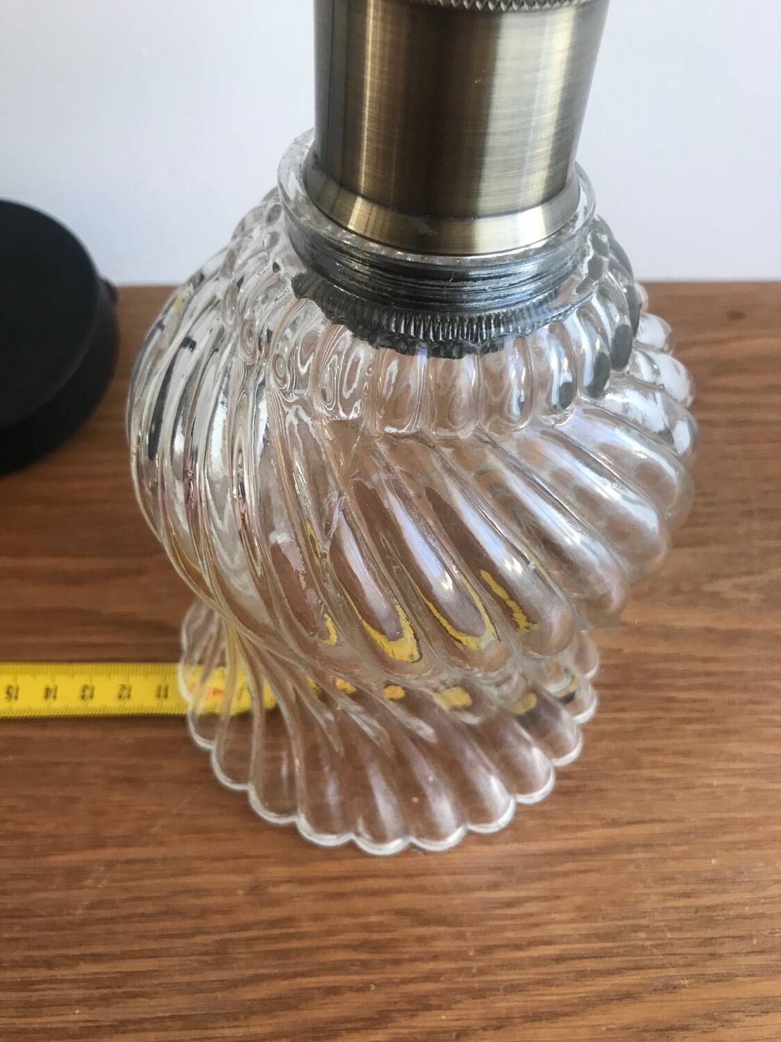 Pendant Light With Vintage Twisted Glass Globe Electrical System New