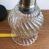 Pendant Light With Vintage Twisted Glass Globe Electrical System New