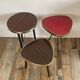 Trio of tripod side tables, 1960s-70s