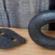Antique set of 2 industrial butcher hooks