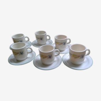 Set of 6 espresso coffee cups