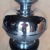 Chrome metal table lamp from the 1970s -