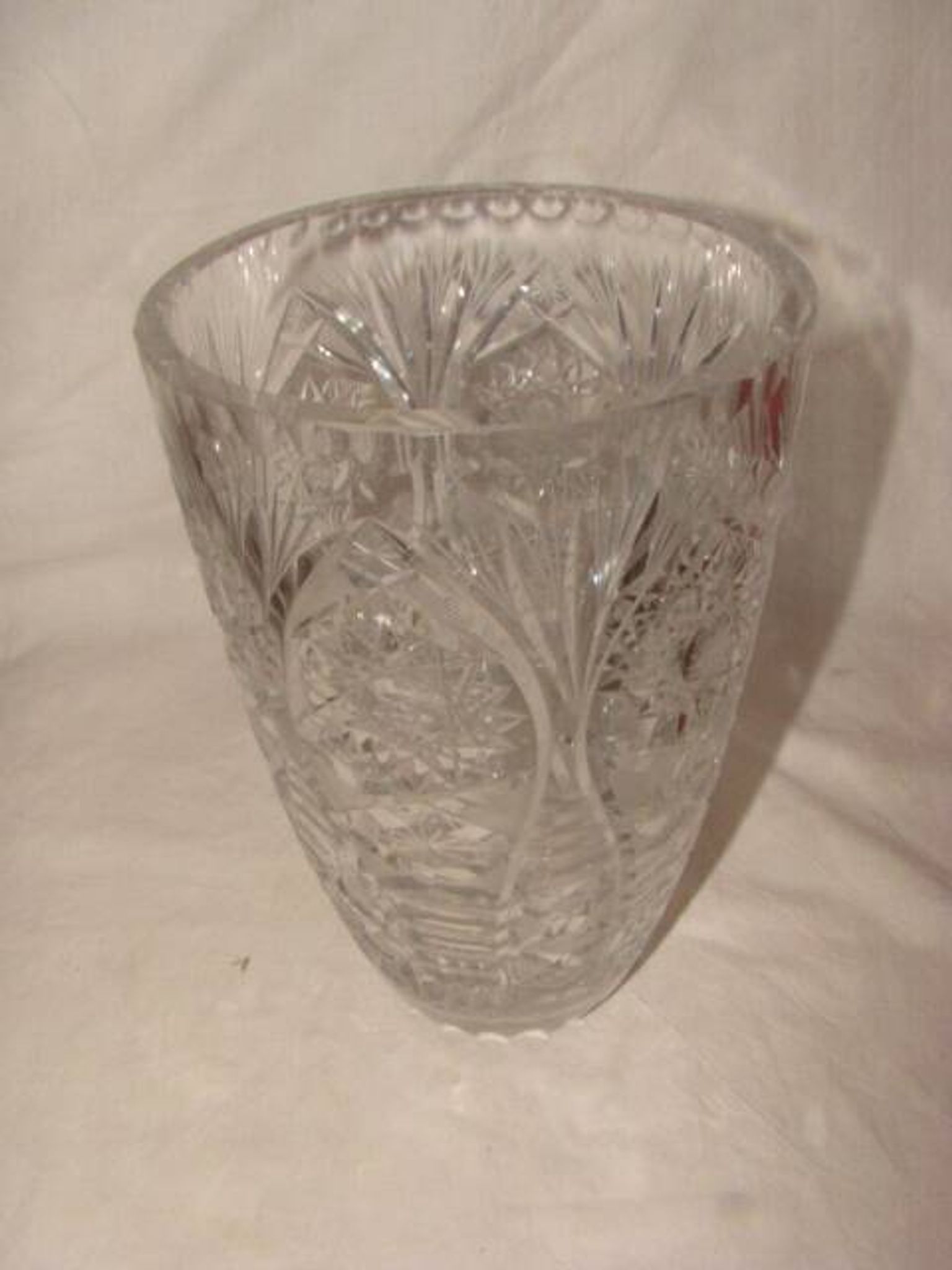 Vase en cristal taillé de Bohème, années 70