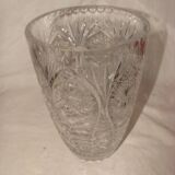 large cut crystal vase from "Bohemia" from the 1970s