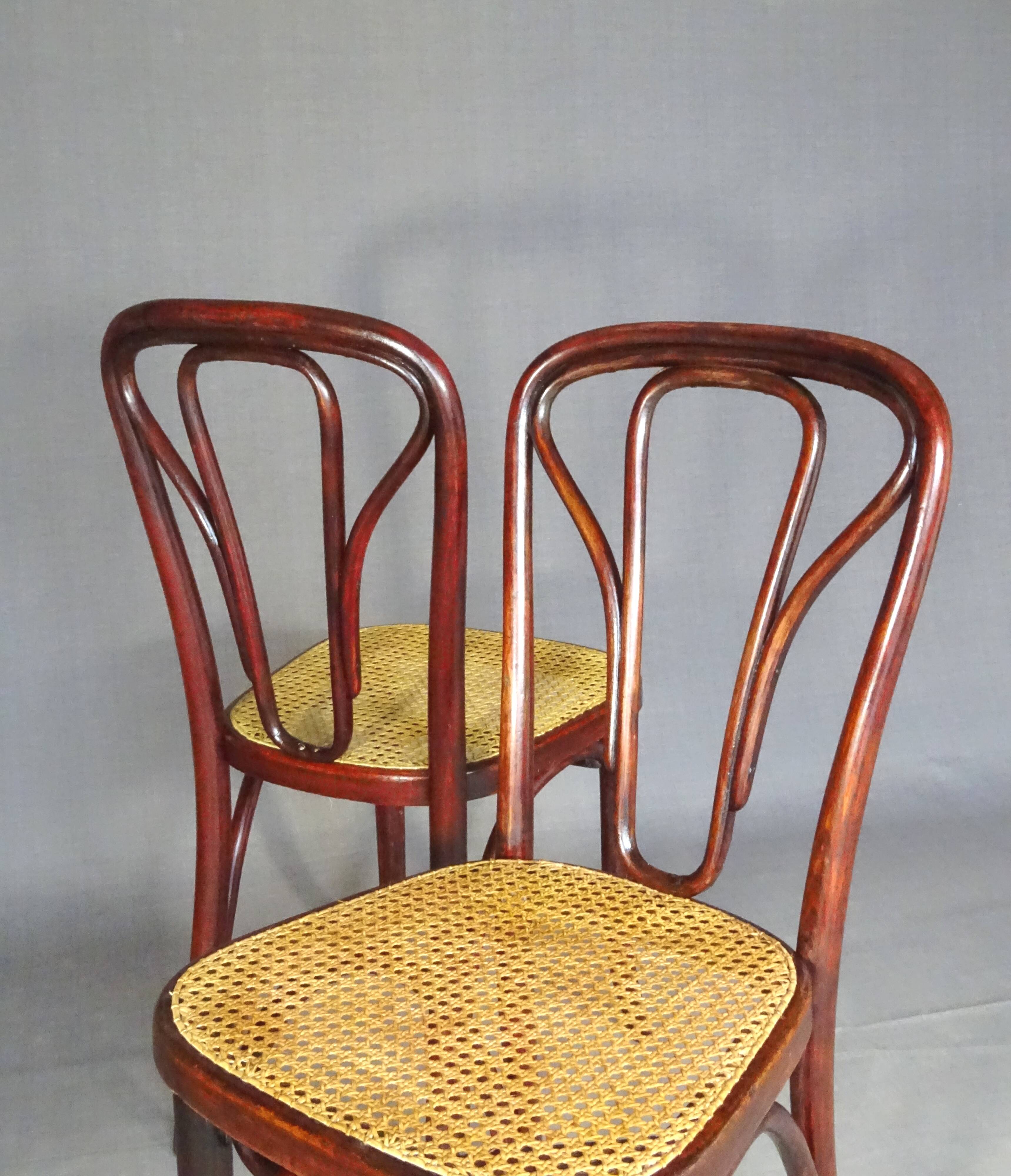 Set de 4 chaises Thonet N°623, vers 1915 état d'origine, 1915