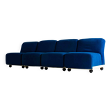 Modular "Amanta 24" sofa by Mario Bellini in premium cobalt blue, Italy 1975