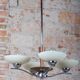 Art Deco Chandelier in Chromed Steel and Beech, Czech, 1920s