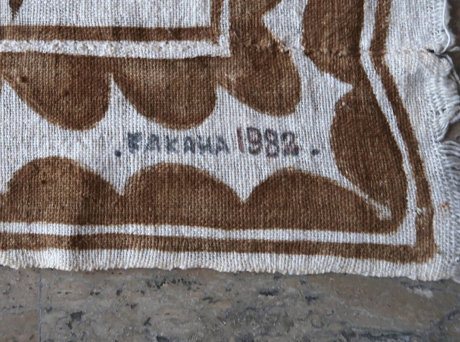 Painted wall textile from Fakaha, Ivory Coast, 1980s