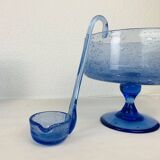 16 sangria serving glasses, Biot blue bubble glass