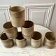 Lot de 7 mugs en grès artisanal années 70
