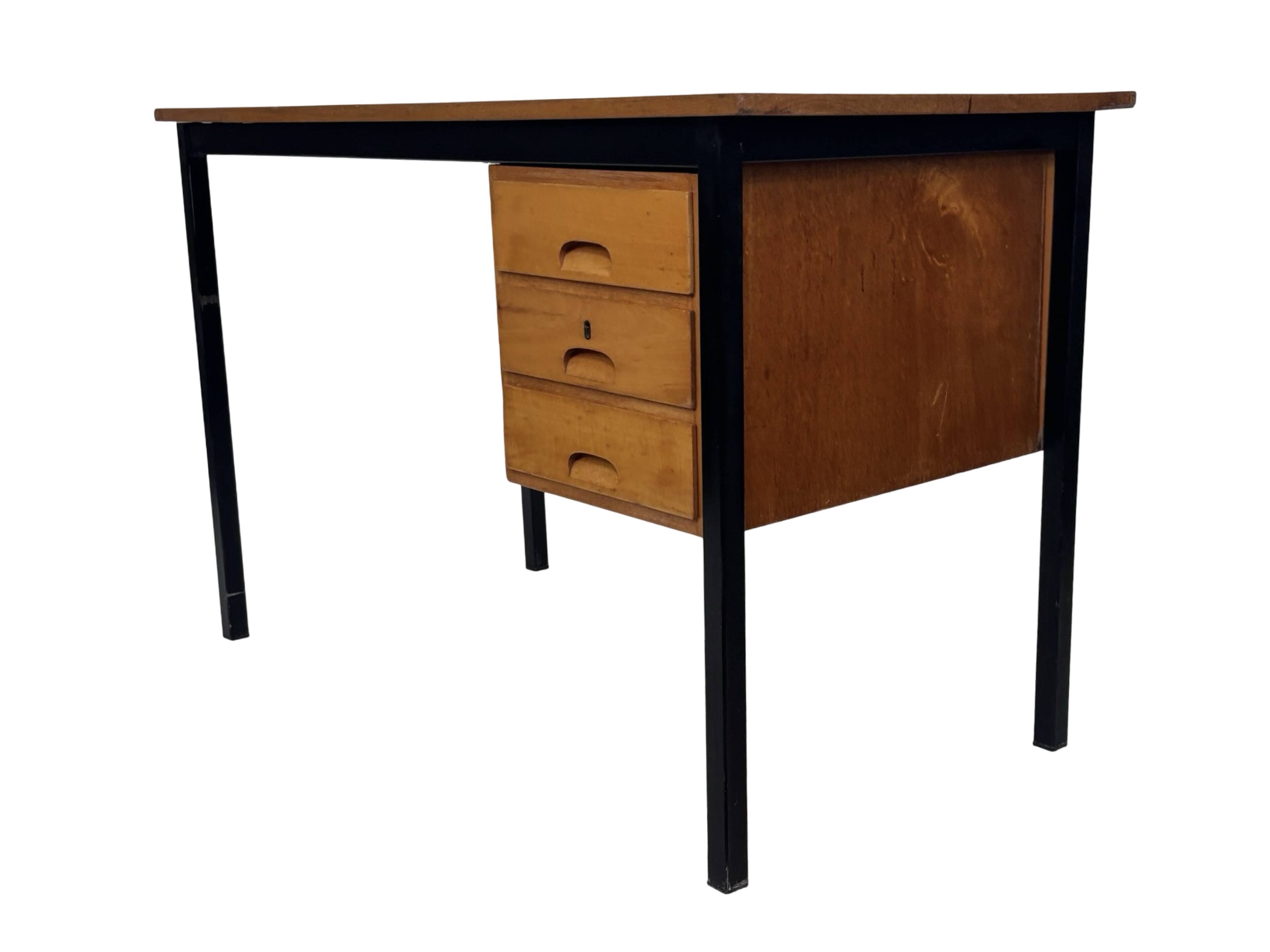 Vintage Desk 1960s Design Workspace with drawers