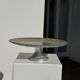 Cake stand on pedestal in glass with peacock feather effect D33 H10