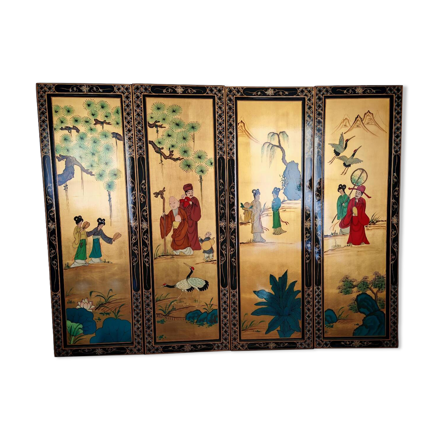 Chinese wooden gilded paintings