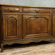 buffet in a row Louis XV neo-rustic walnut tree of curved shape