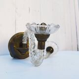 Pair of Murano twisted glass wall lights