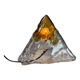 Mazzega Nason Murano orange pyramid lamp 1970 vintage Italy