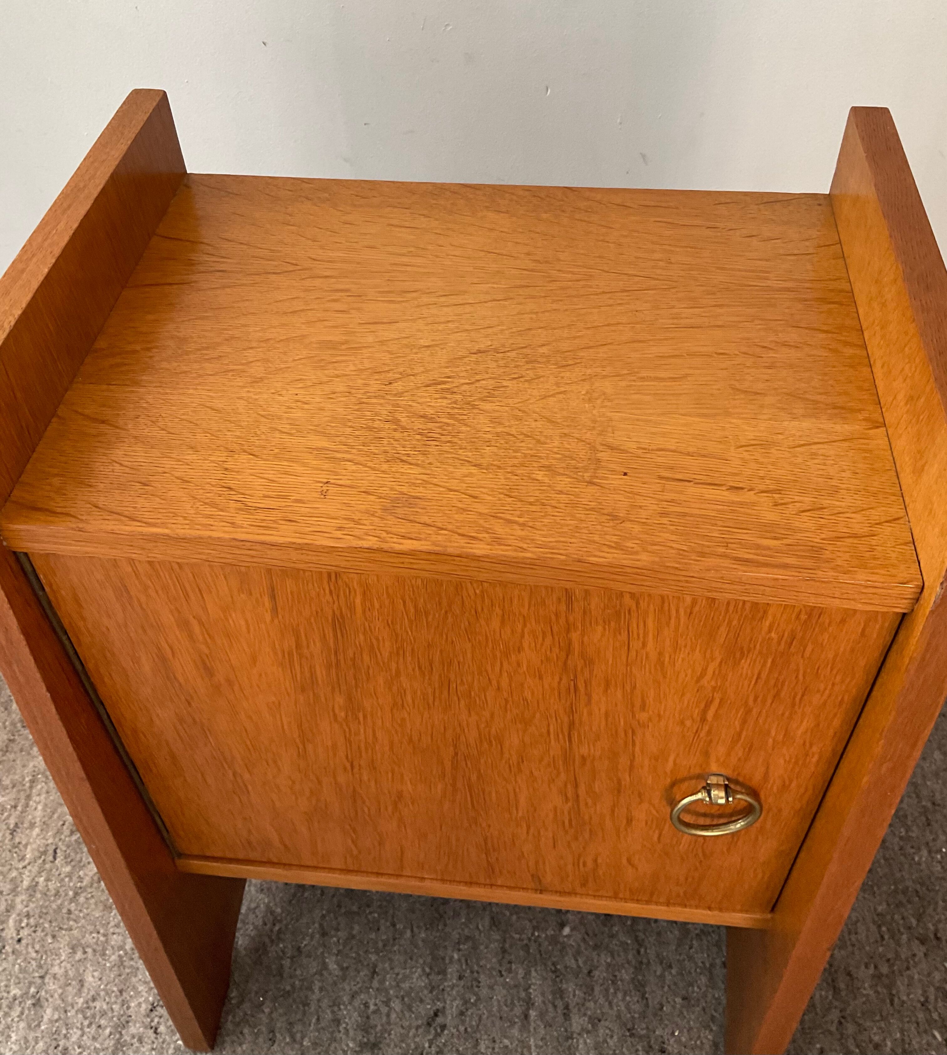 Vintage teak bedside table 60s-70s