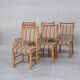 Set of six mid-century oak upholstered danish dining chairs
