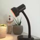 Vintage Brown Metal Desk Lamp Mid-Century Modern Flexible Table Light