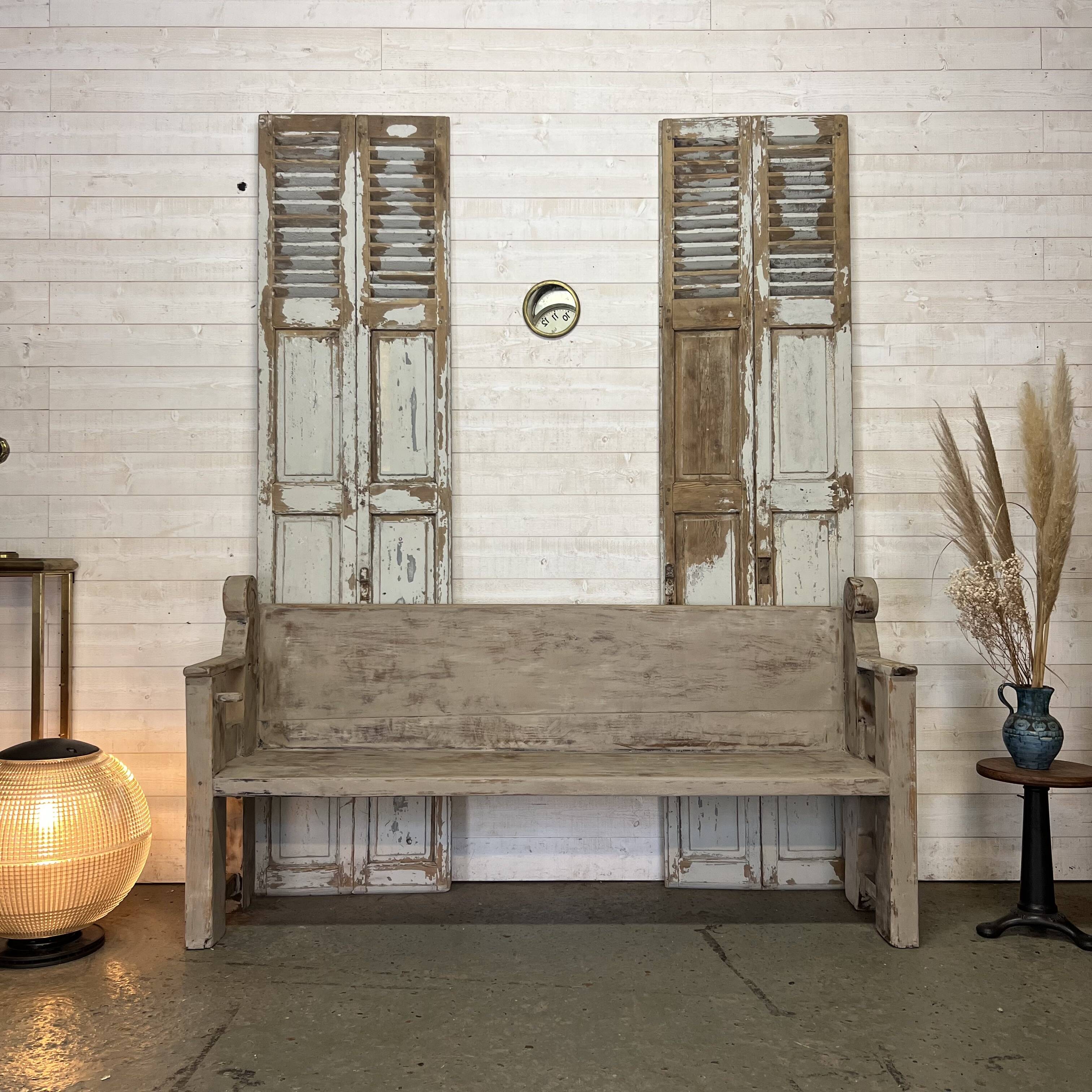 Old weathered country bench