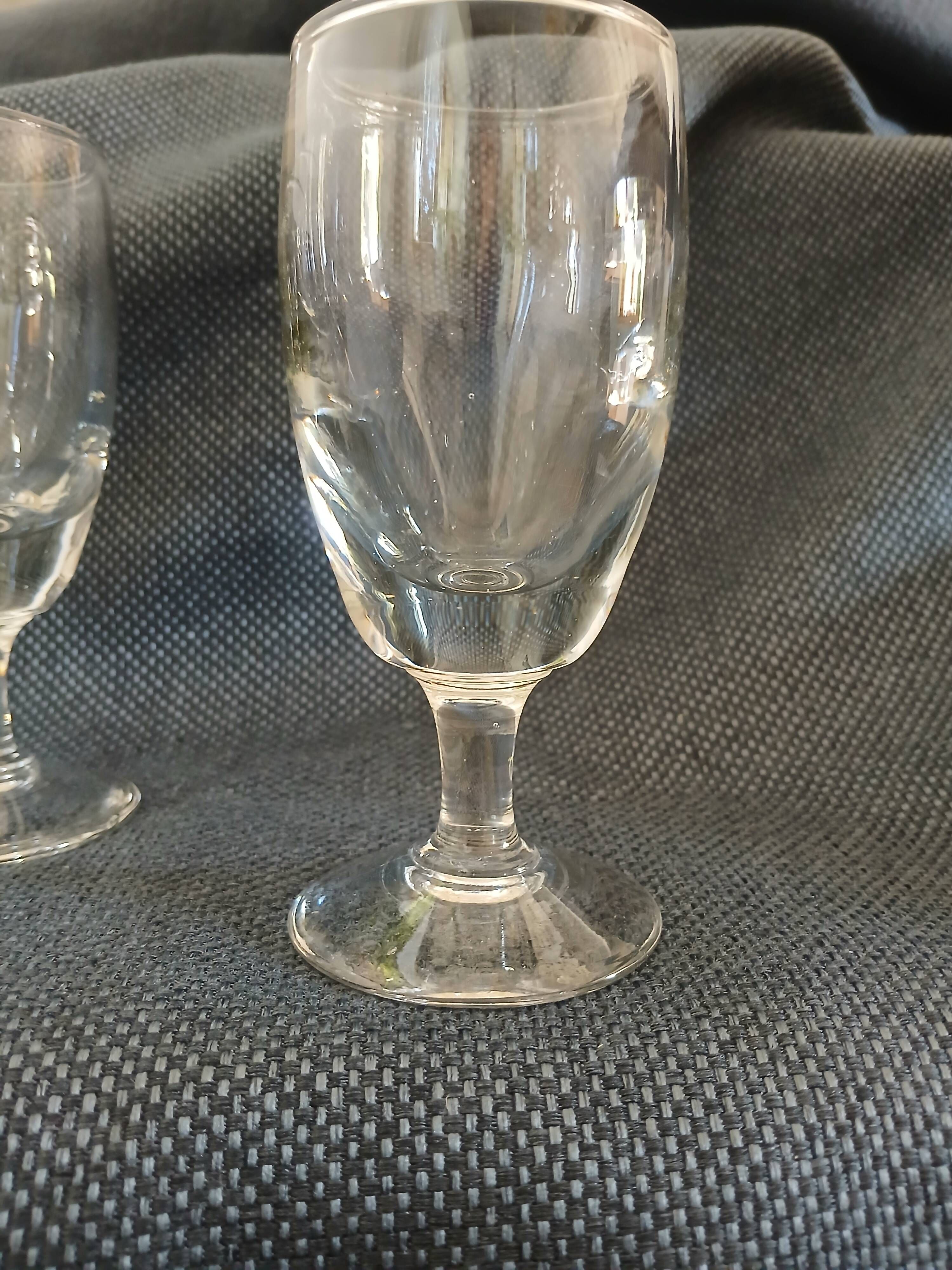 6 antique absinthe glasses