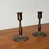 Porte-bougies en métal du milieu du siècle, années 1960, lot de 2