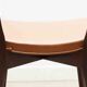 Bistro chair in fawn leatherette and dark oak