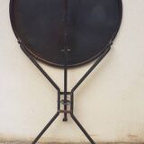 Old foldable tripod pedestal table