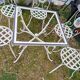 Garden furniture. Wrought iron and ceramic. Italian handcrafted.