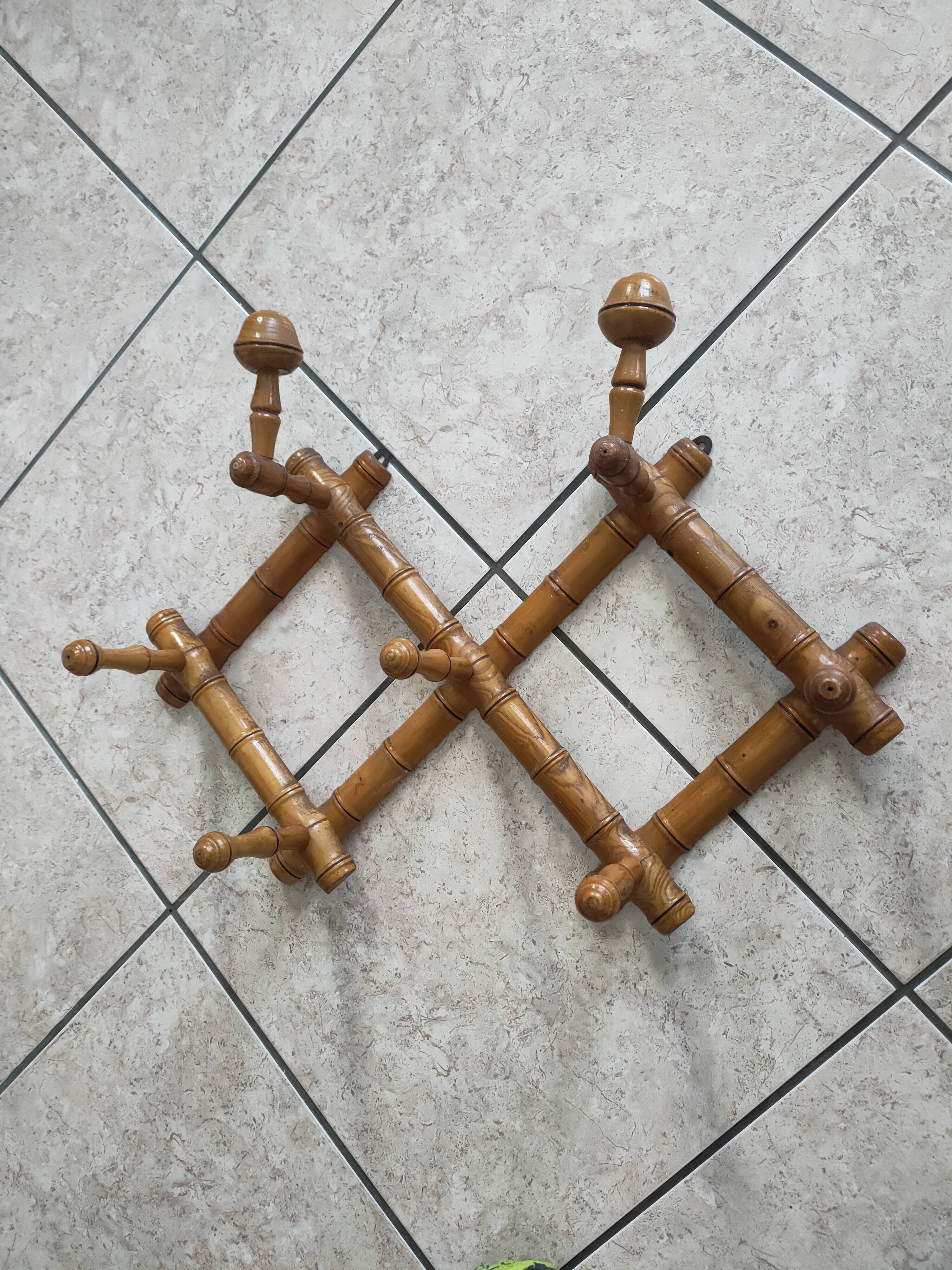 Antique folding coat rack