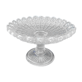 Plate mounted on pressed-molded glass column