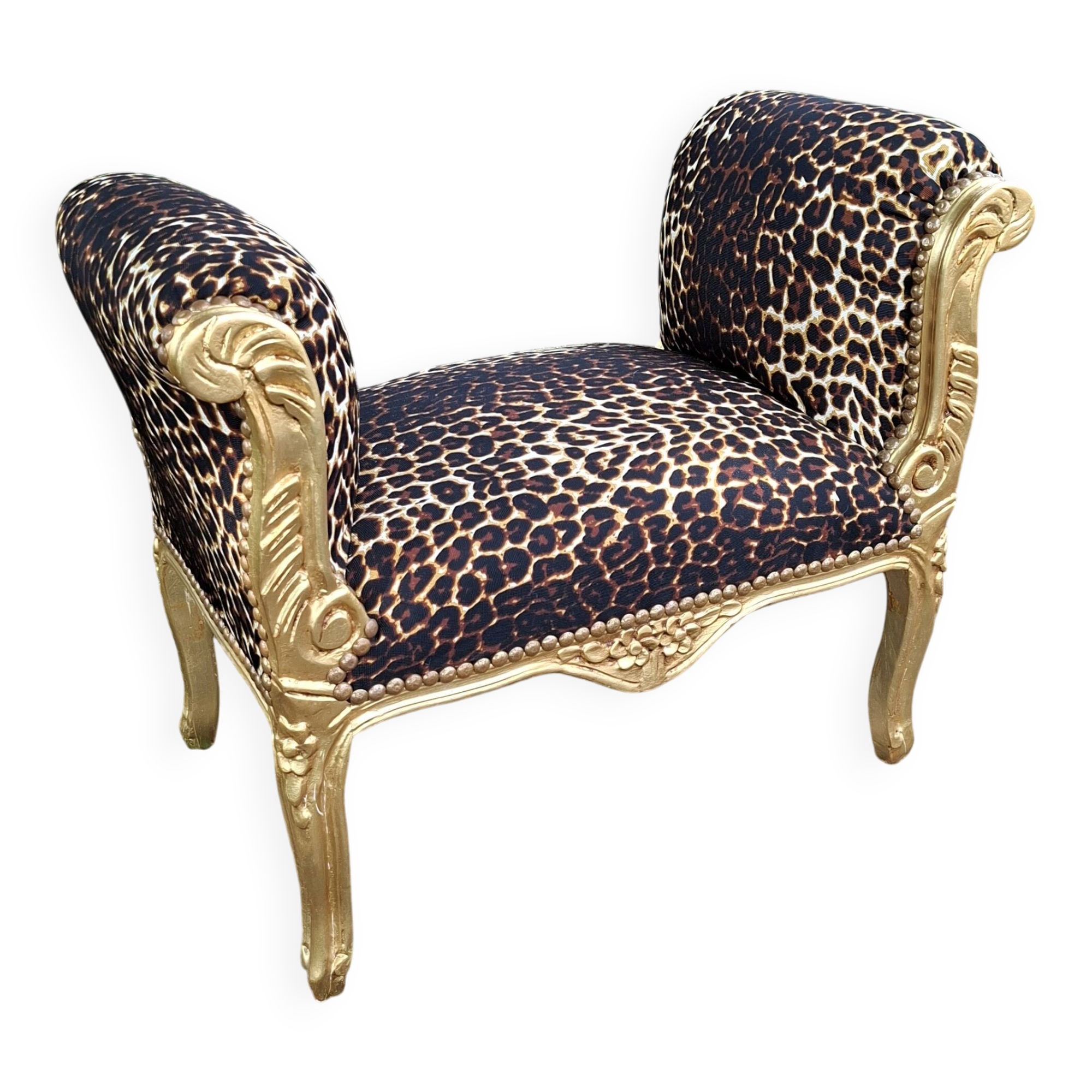 Empire leopard armchair