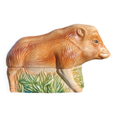 Terrine zoomorphe estampillée Michel Caugant