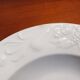 Set of 6 white ceramic deep plates made in Italy.