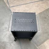 Postmodern perforated metal service trolley, 1980s