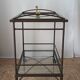 Vintage metal and glass server