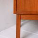 Vintage Scandinavian bookcase with hinged doors and open shelves