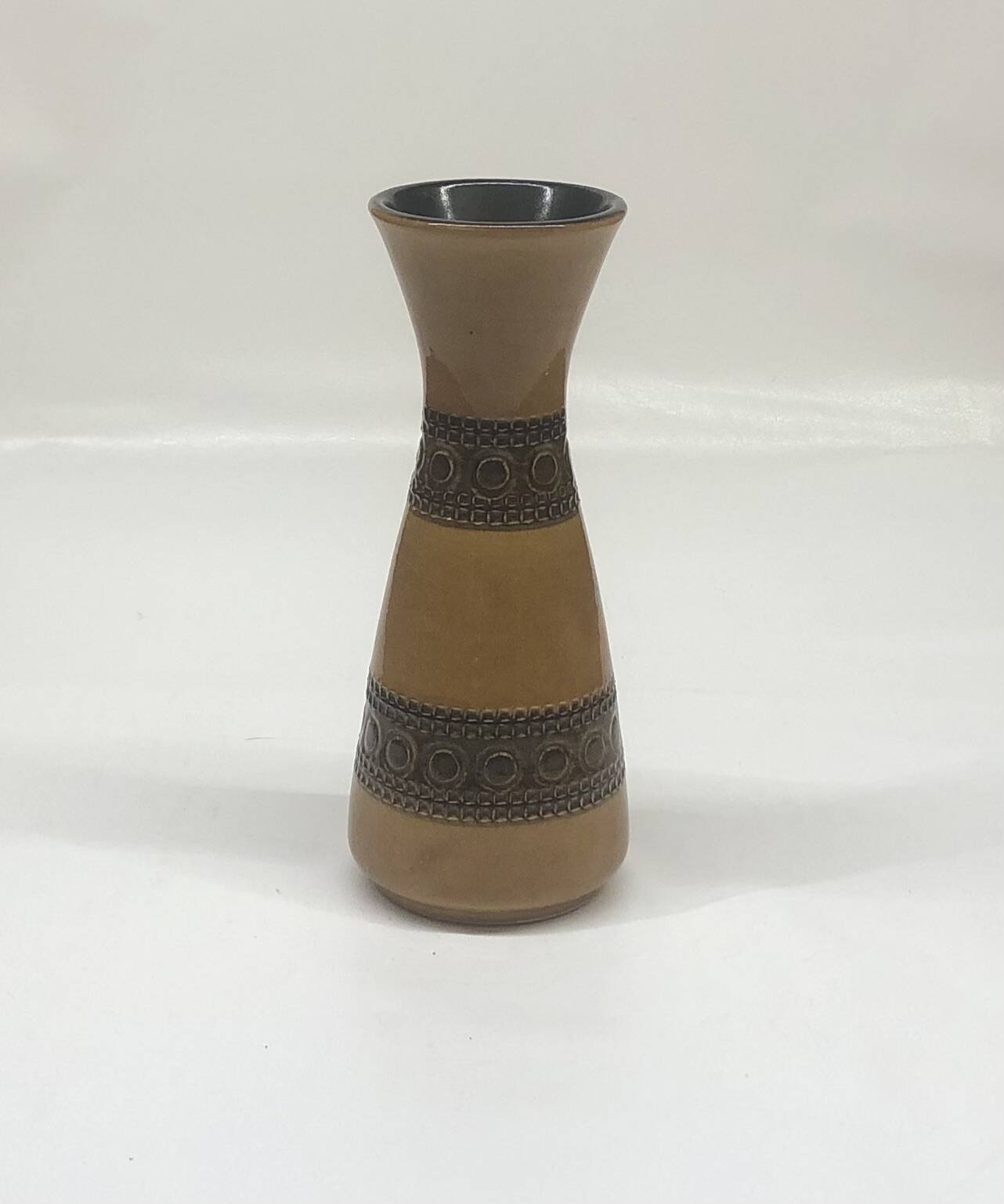 West Germany mustard diabolo vase