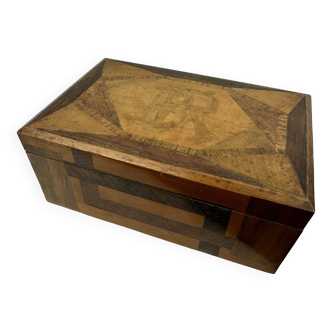 Marquetry box, 19th century