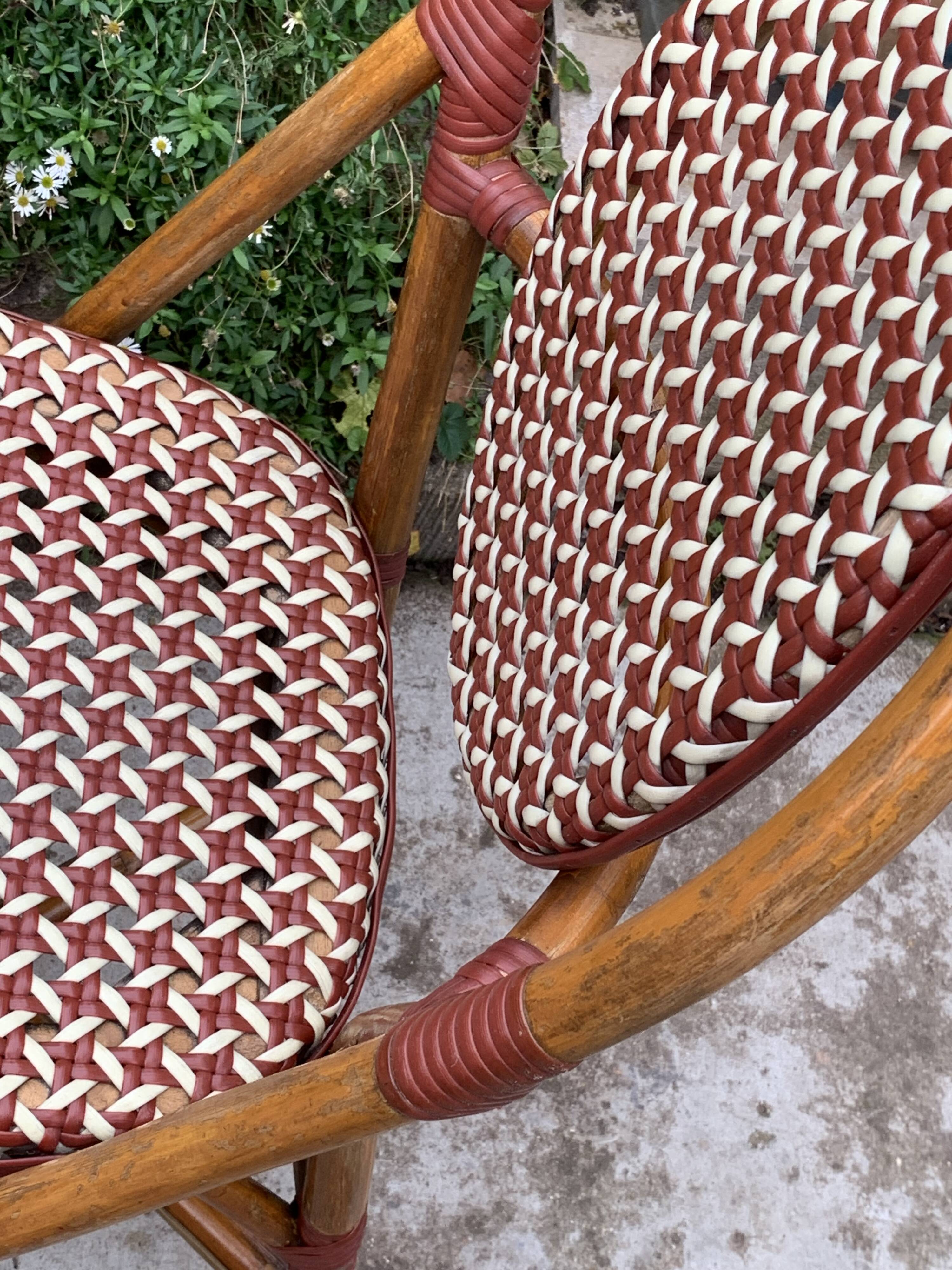 Paire d’anciennes chaises de bistrot terrasse