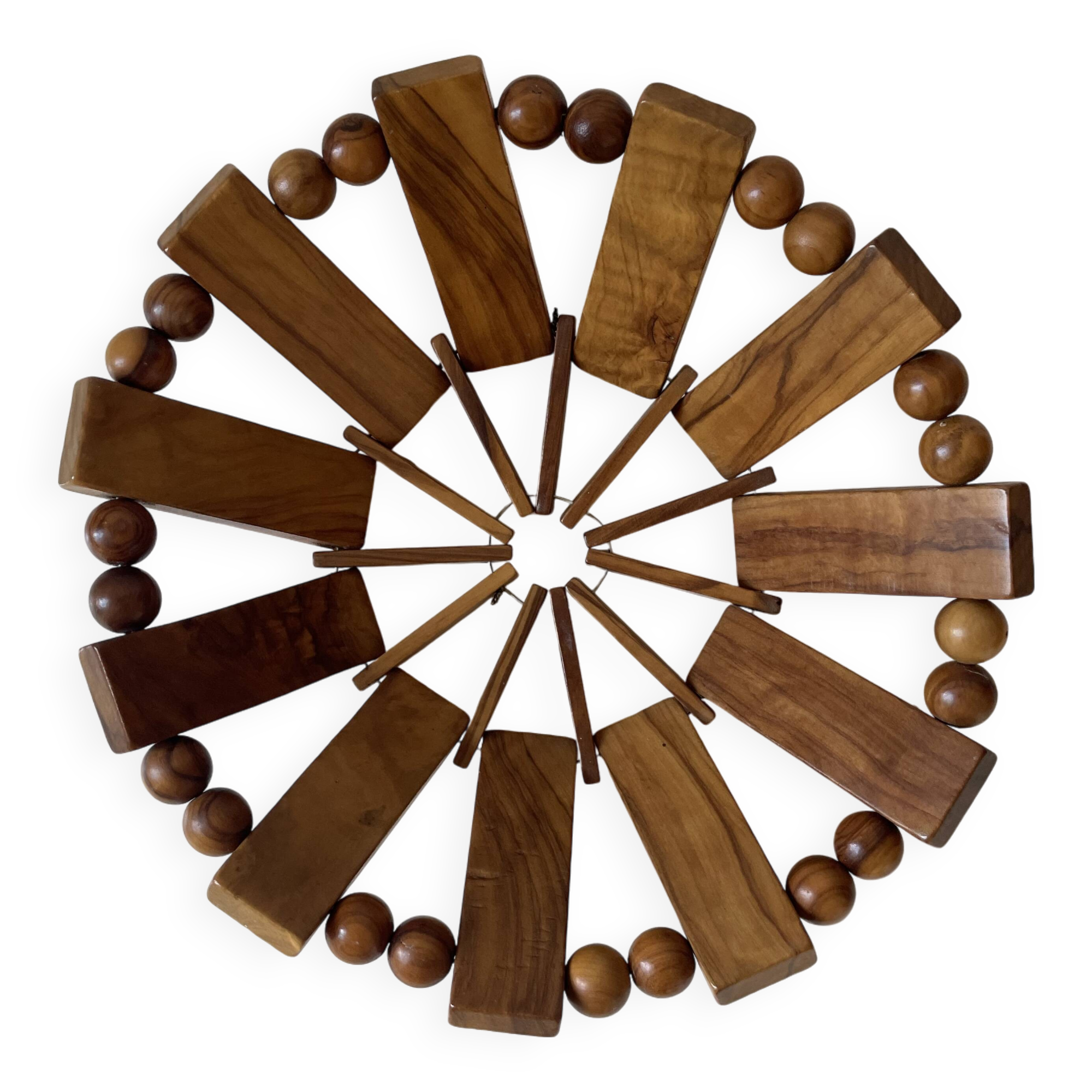 turned wooden fruit basket