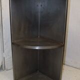 Industrial metal corner shelf