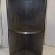Industrial metal corner shelf