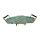 Aperitif servant, sauce, with 3 glass ravines and gold metal support - Design - 60s