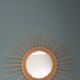 Miroir soleil rond en rotin osier