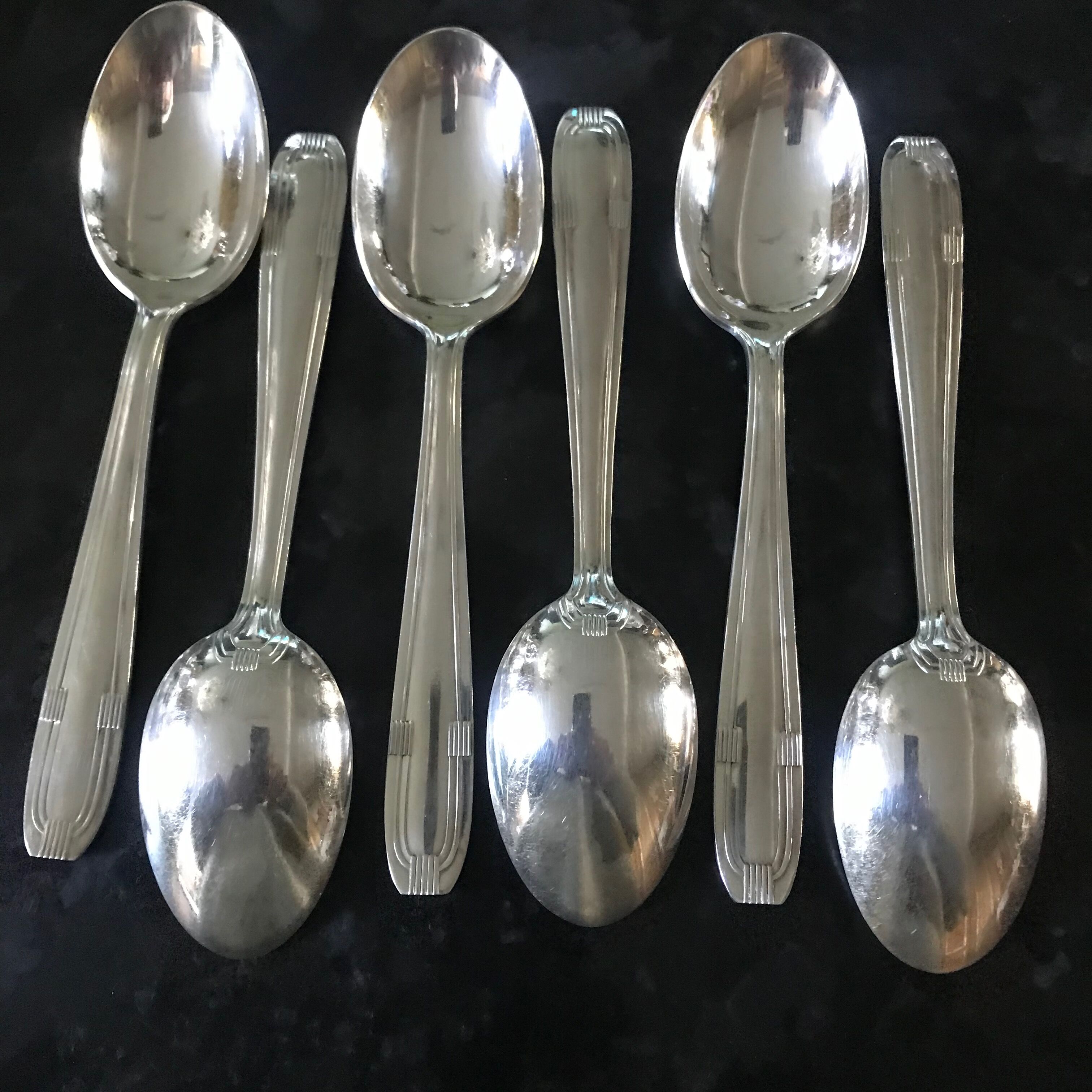 Pop-up Christmas 2022 Set of 6 cutlery in silver metal mid-XXth