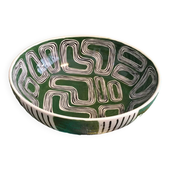 Large artisanal ceramic salad bowl