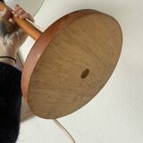 Lampe de table bois chêne années 70
