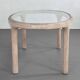 Oval table in marquetry of rattan and glass Vivai del Sud