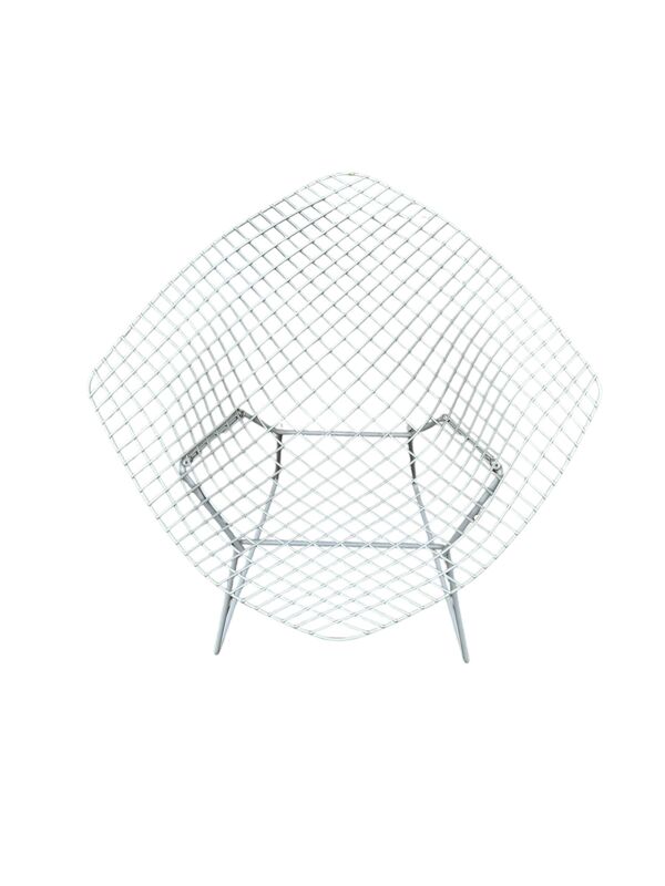 Chaise Diamond en rilsan gris (rare) par Harry Bertoia pour Knoll